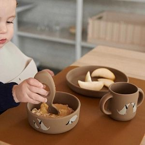 Набор детской посуды Liewood "Vivi Собачка", пшеничный микс, baby